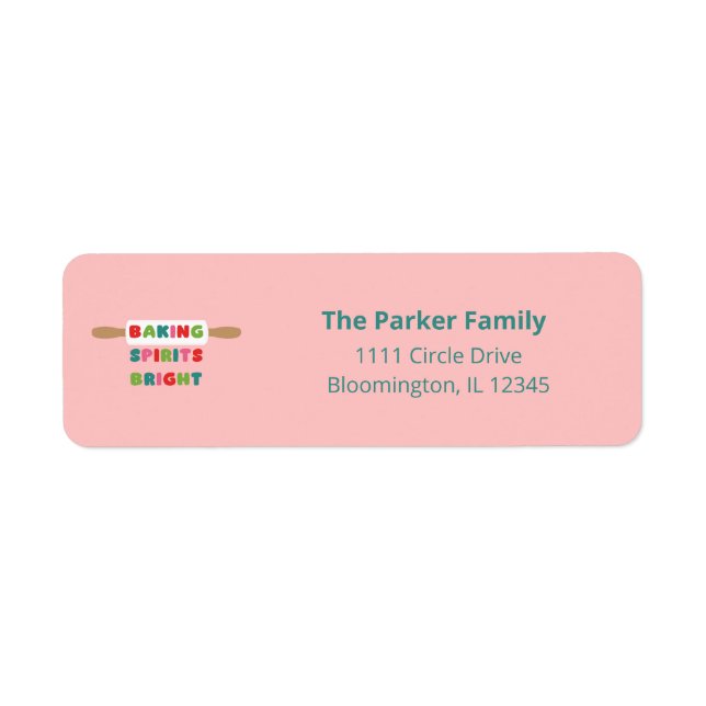 Baking Spirits Bright Return Address Labels (Front)