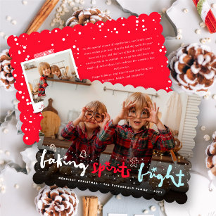 Baking Spirits Bright Sparkling Christmas Photo Holiday Card