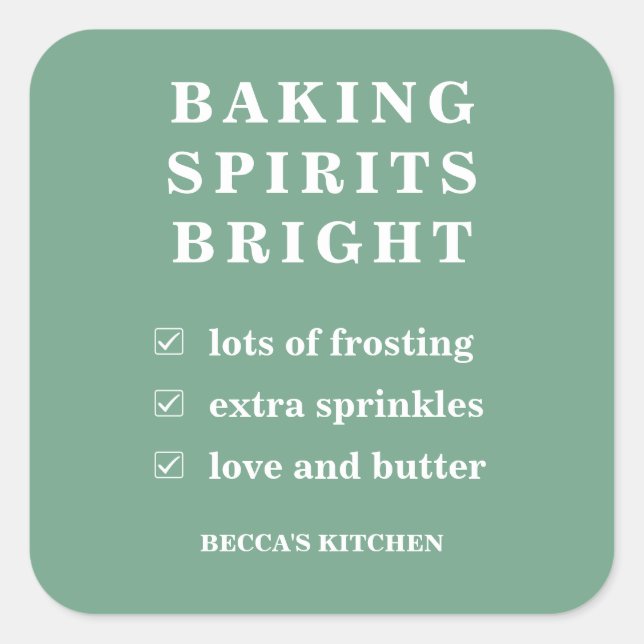Baking Spirits Bright Stickers (Front)