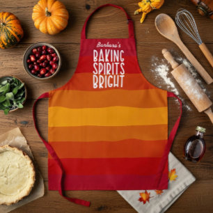 Baking Spirits Bright Thanksgiving Baking Apron