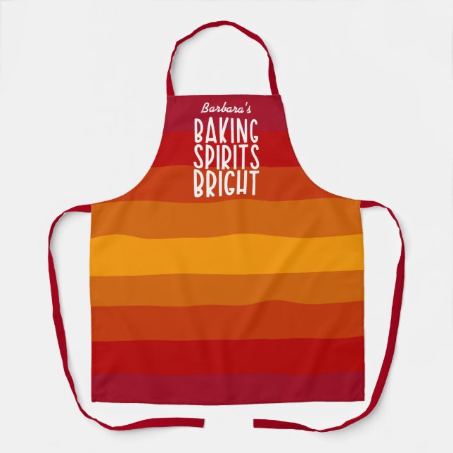 Baking Spirits Bright Thanksgiving Baking Apron (Front)
