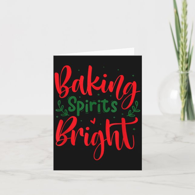 Baking Srits Bright Funny Christmas  Card (Front)
