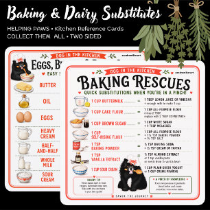 BAKING SUBSTITUTES & SWAPS • KITCHEN REFERENCE CARD