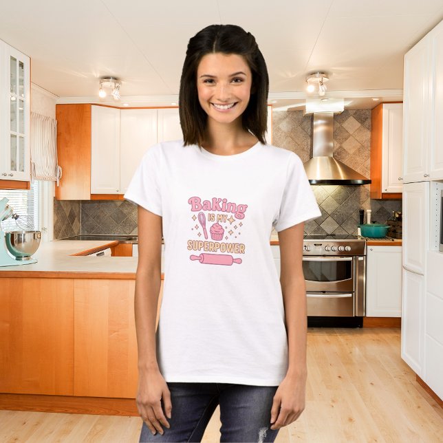 Baking Superpower pink T-Shirt (Creator Uploaded)