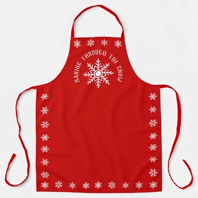 Baking Through The Snow l Snowflakes Apron (Front)