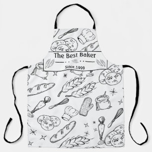 baking tools and food modern baker apron
