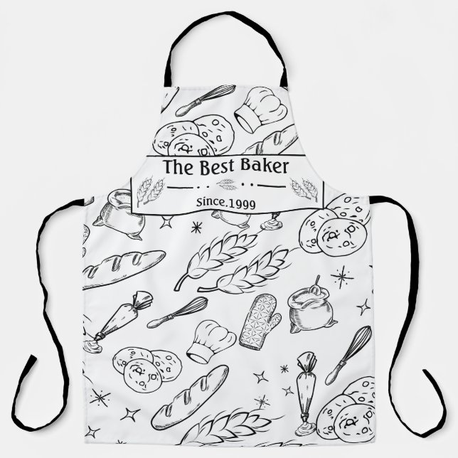 baking tools and food modern baker apron (Front)