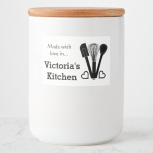 Baking Tools Personalised Name Food Label