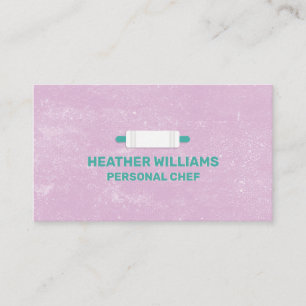Baking Tools   Purple Texture Background Business Card