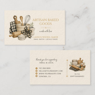 Baking Utensils Artisan Baker Bakery Business Card