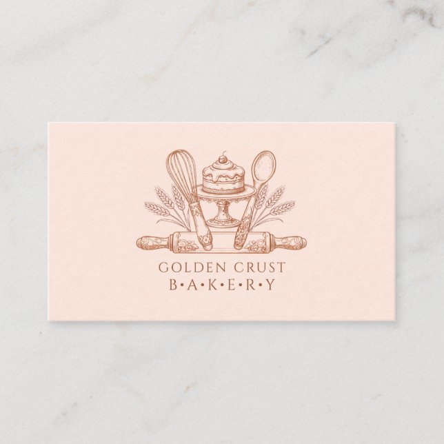 Baking Utensils Baker Bakery Business Card (Front)