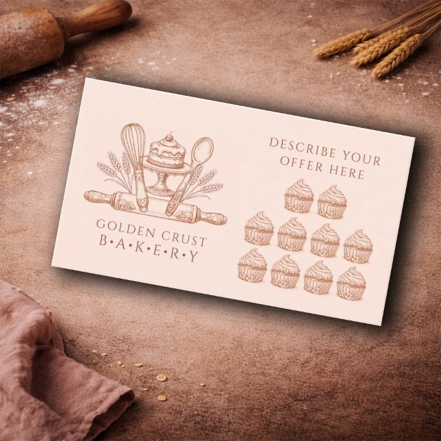 Baking Utensils Baker Bakery  Loyalty Card (Creator Uploaded)