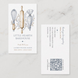 Baking Utensils Baker Bakery Pastry Chef Business Card