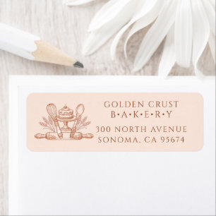 Baking Utensils Baker Bakery Return Address Label