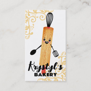 Baking utensils baker rolling pin robot business c card