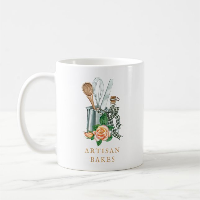 Baking Utensils Bakery Baker Coffee Mug (Left)