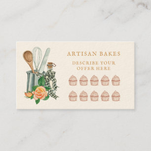Baking Utensils Bakery Baker Loyalty Card