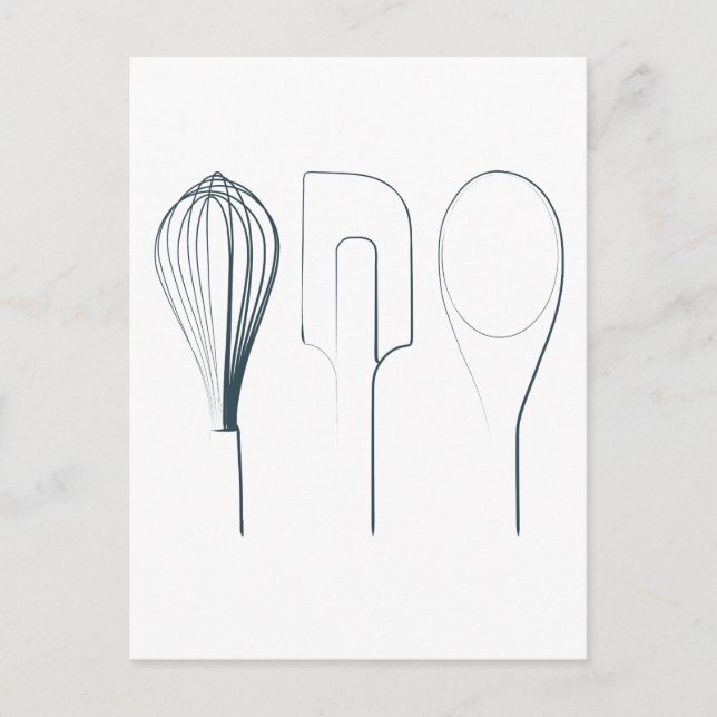 Baking Utensils Postcard (Front)