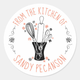 baking utensils vase from the kitchen of stickers