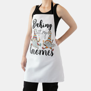 Baking with my Gnomes Modern Funny Scandinavian Apron