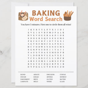 Baking Word Search Game