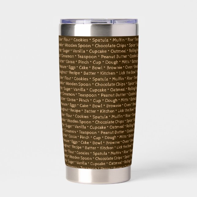 Baking Words Thermal Tumbler  (Front)