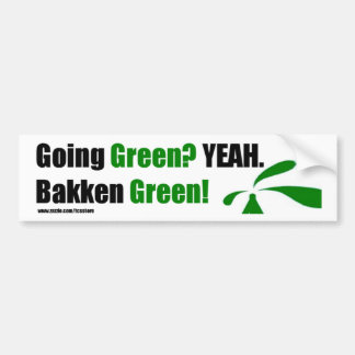 Bakken Green Bumper Sticker w/ website