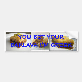 Baklava Bumper sticker