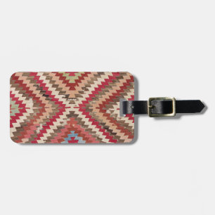 Baklava Chevron Star II // 18th Century Authentic Luggage Tag