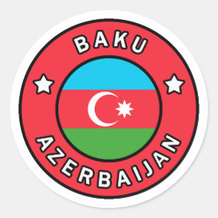 Baku Azerbaijan Classic Round Sticker