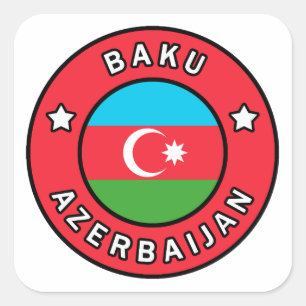 Baku Azerbaijan Square Sticker