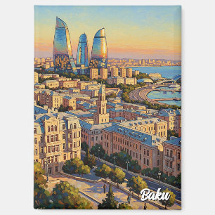 Baku Azerbaijan Travel Magnet