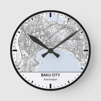 Baku Clock City Line Art