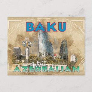 Baku, the capital of Azerbaijan from the "Visit... Postcard