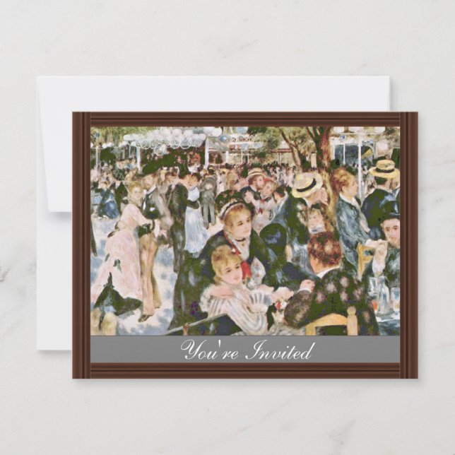 Bal Du Moulin De La Galette By Pierre-Auguste Invitation (Front)