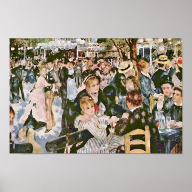 Bal Du Moulin De La Galette By Pierre-Auguste Poster (Front)
