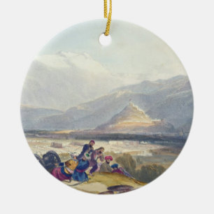 Bala Hissar and City of Kabul with the British Can Ceramic Tree Decoration