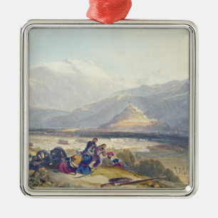 Bala Hissar and City of Kabul with the British Can Metal Ornament