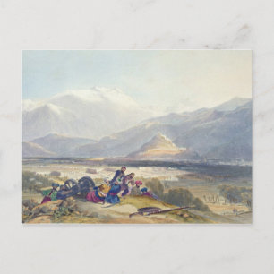 Bala Hissar and City of Kabul with the British Can Postcard