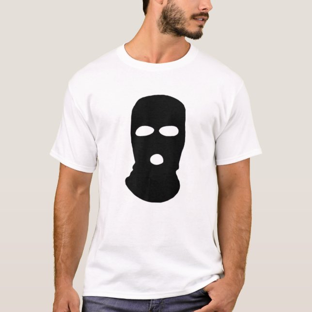 Balaclava Motif , Face Mask Hoodie, Masks Design T-Shirt (Front)