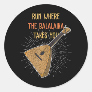 Balalaika Balalaika player Musical instrument Classic Round Sticker