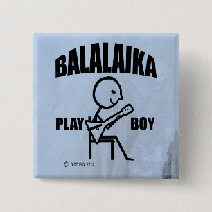 Balalaika Play Boy 15 Cm Square Badge