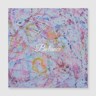 "Balance" Abstract Watercolor Magnetic Card