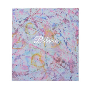 ​"Balance" Abstract Watercolor & Wax Resistance Notepad