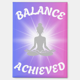 Balance Achieved Lotus Pose Bicolor Magnet