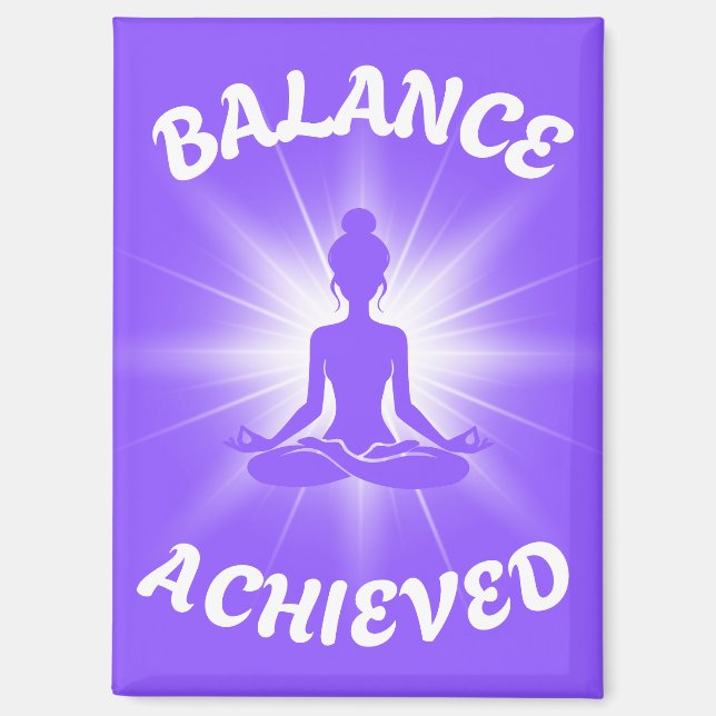Balance Achieved Lotus Pose Magnet (Front)