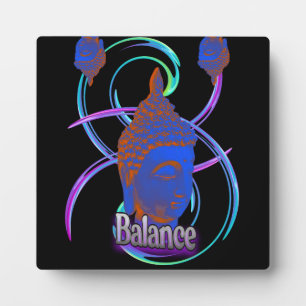 Balance Buddha Swirl Tabletop Plaque with Easel