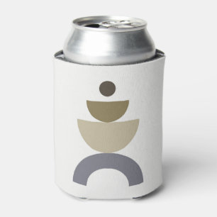 Balance - colourful Mid Century geometric shapes Can Cooler