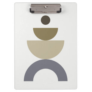 Balance - colourful Mid Century geometric shapes Clipboard
