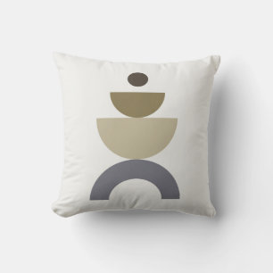 Balance - colourful Mid Century geometric shapes Cushion